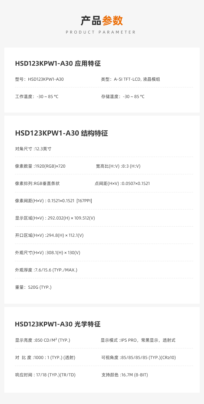 12.3寸工業(yè)屏_12.3英寸液晶模組_液晶屏代理